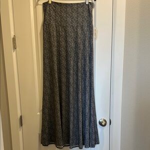 Lularoe Patterned Maxi Skirt black and white
